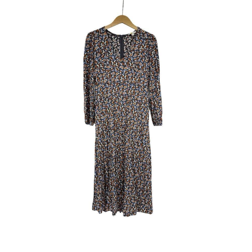 Boden Womens Tanya Midi Dress UK 10L US 6L Multi-Color Floral Paisley